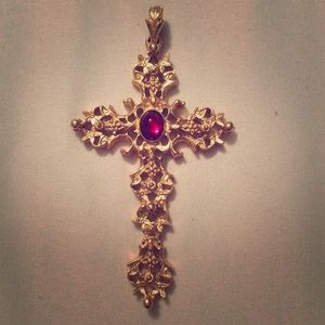 Vintage Avon gold and Red Cross